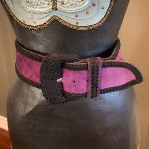 Vintage purple leather belt